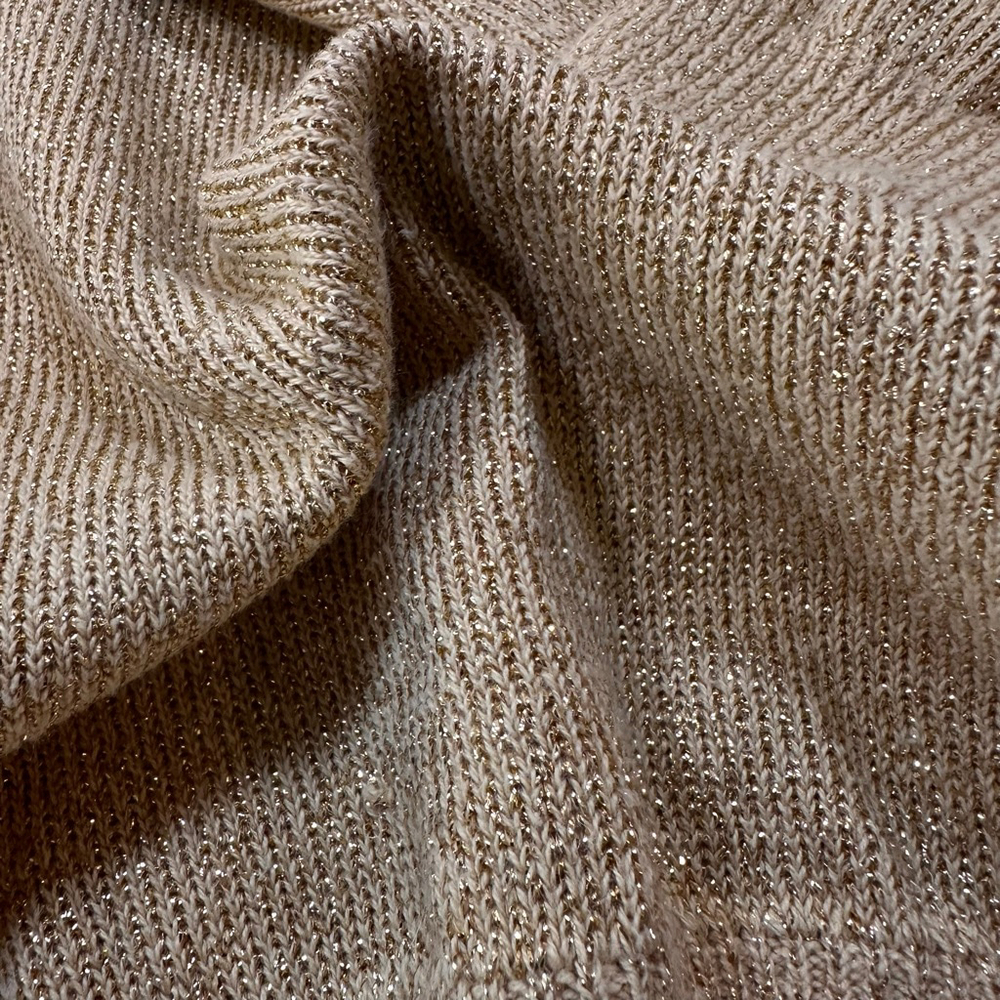 Alfred Dunner | Late 80s Gold Metallic Mock Neck Sweater | USA Made Vintage - L - Picture 4 of 10